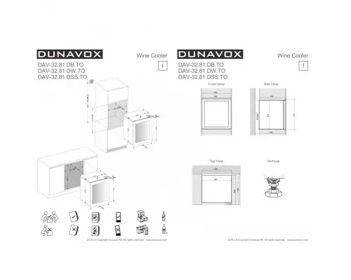 Винный шкаф Dunavox DAV-32.81DB.TO Винный шкаф Dunavox DAV-32.81DB.TO