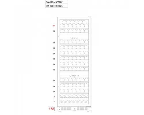 Винный шкаф Dunavox DX-170.490STSK