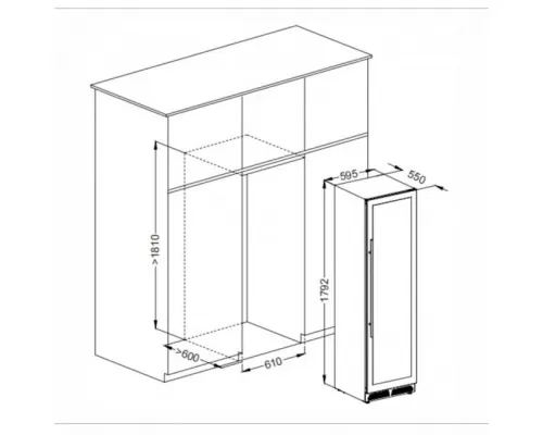 Винный шкаф Meyvel MV110-KBT2 Slim Винный шкаф Meyvel MV110-KBT2 Slim