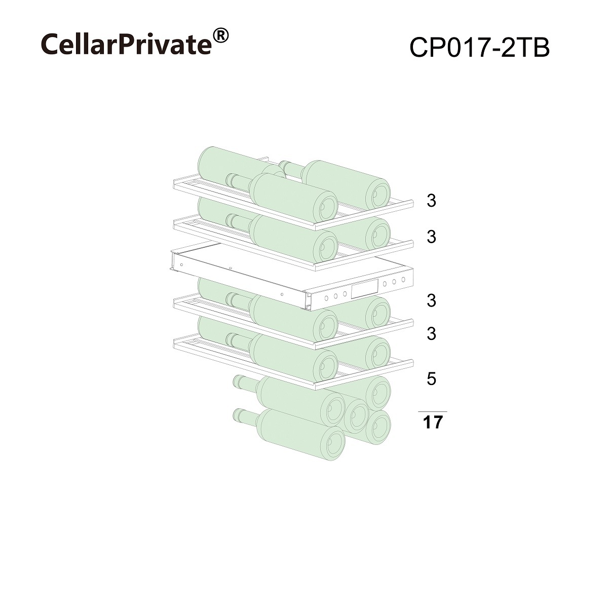 Винный шкаф Cellar Private CP017-2TB