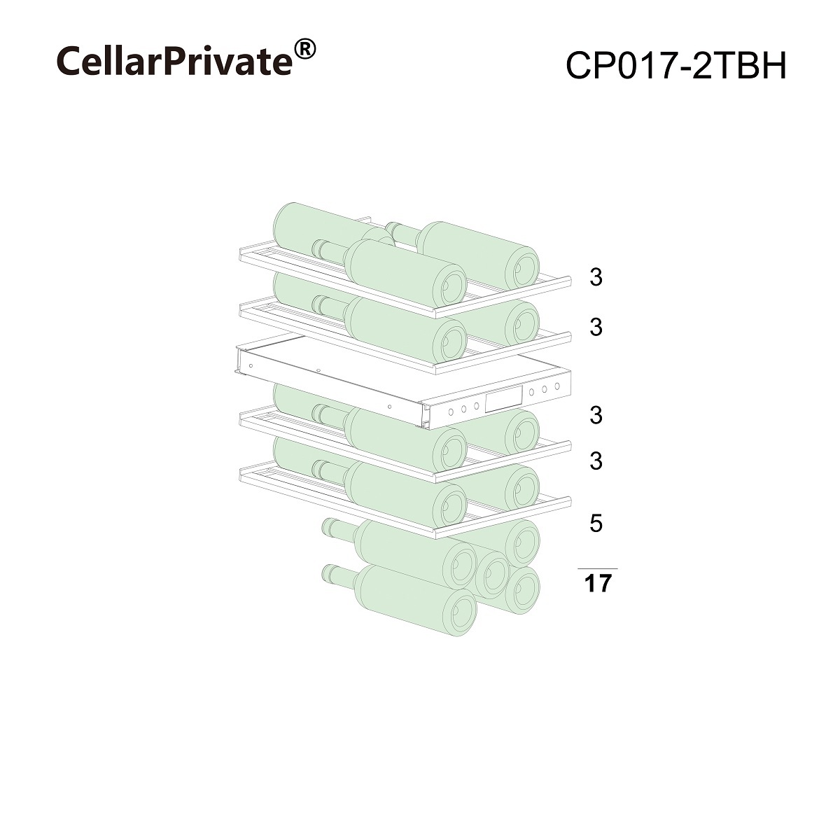 Винный шкаф Cellar Private CP017-2TBH