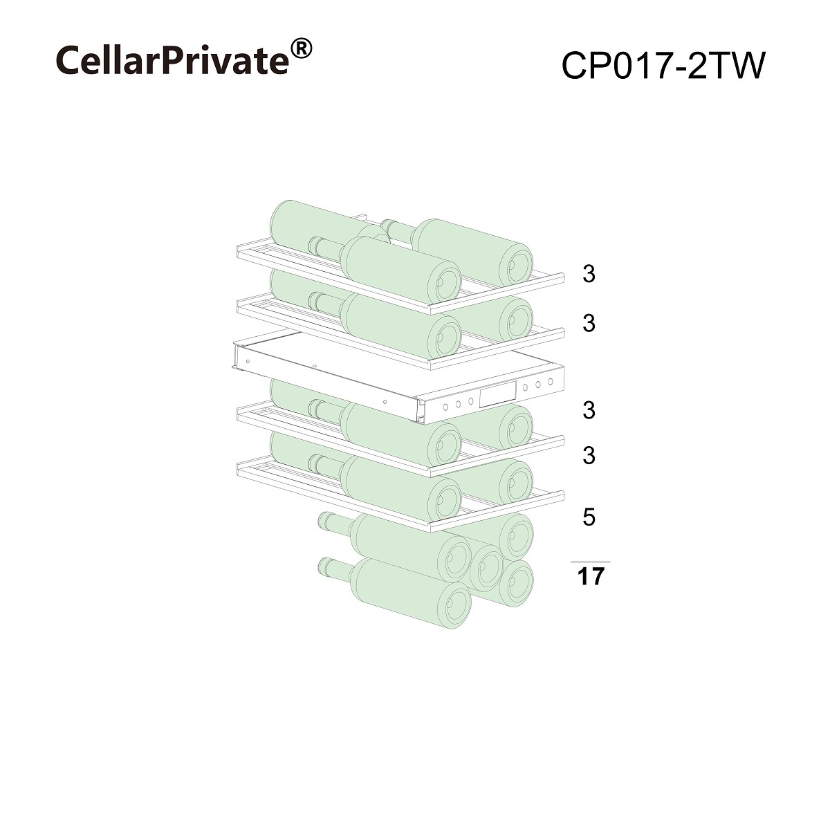 Винный шкаф Cellar Private CP017-2TW