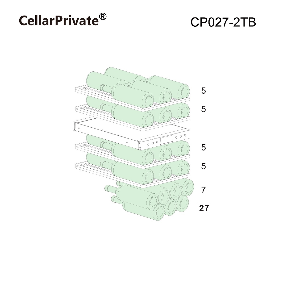 Винный шкаф Cellar Private CP027-2TB