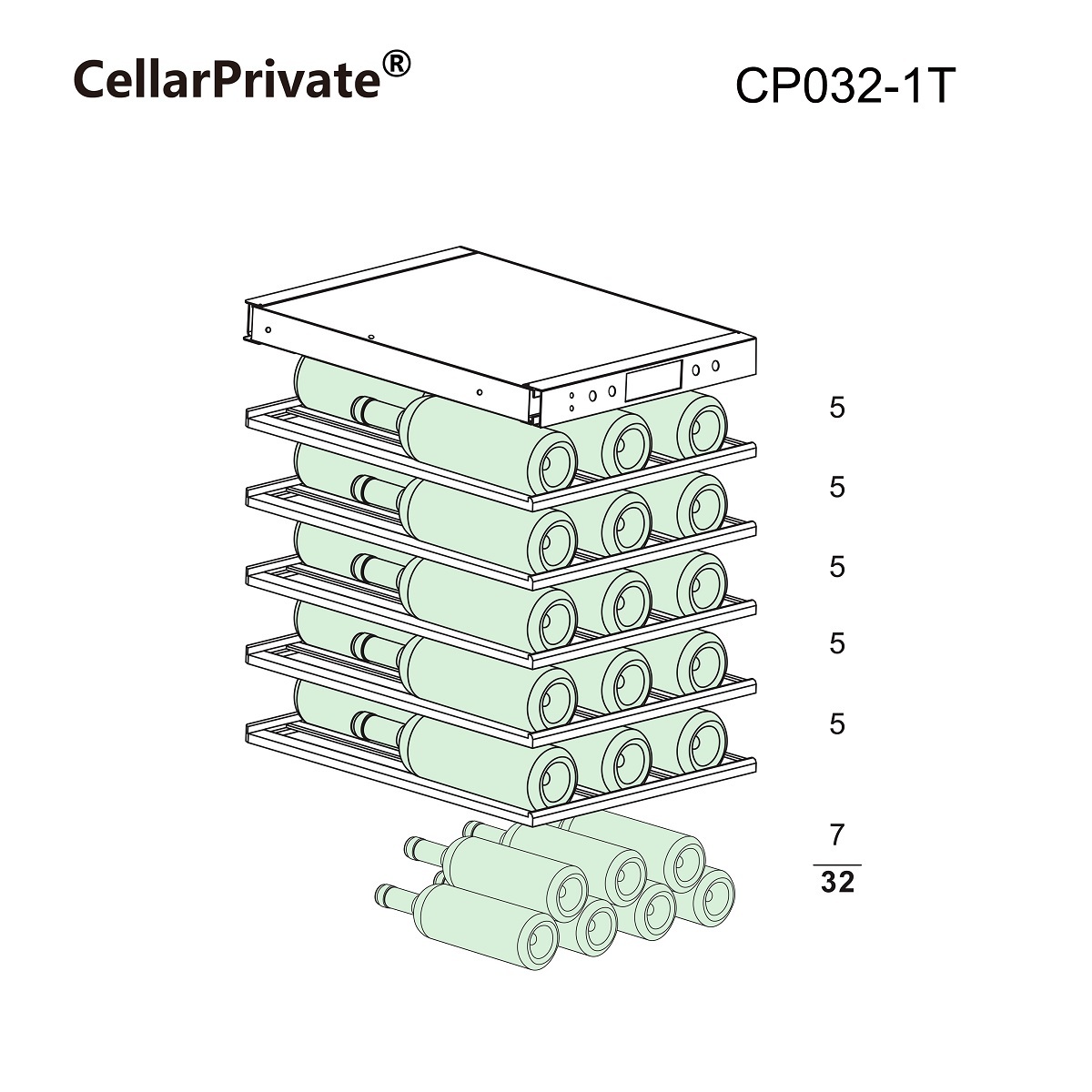 Винный шкаф Cellar Private CP032-1T