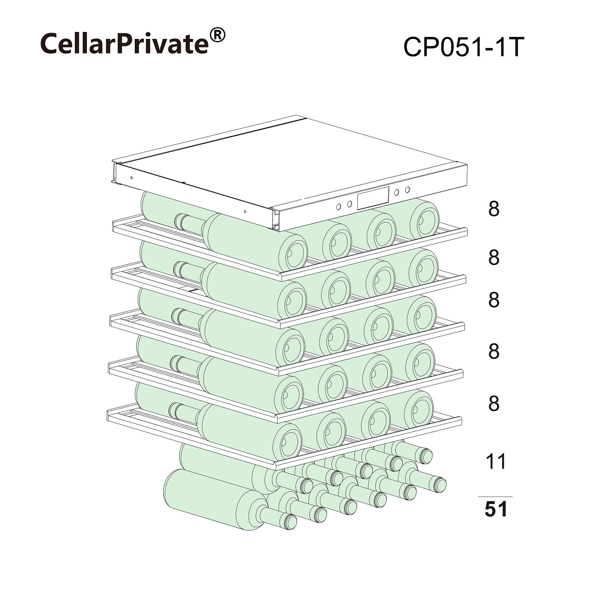 Винный шкаф Cellar Private CP051-1T