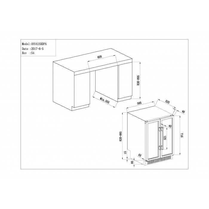 Винный шкаф Climadiff AVU41SXDPA