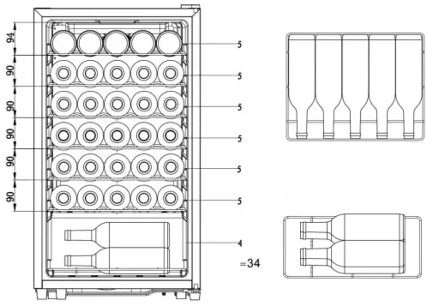 Винный шкаф Climadiff CLS34