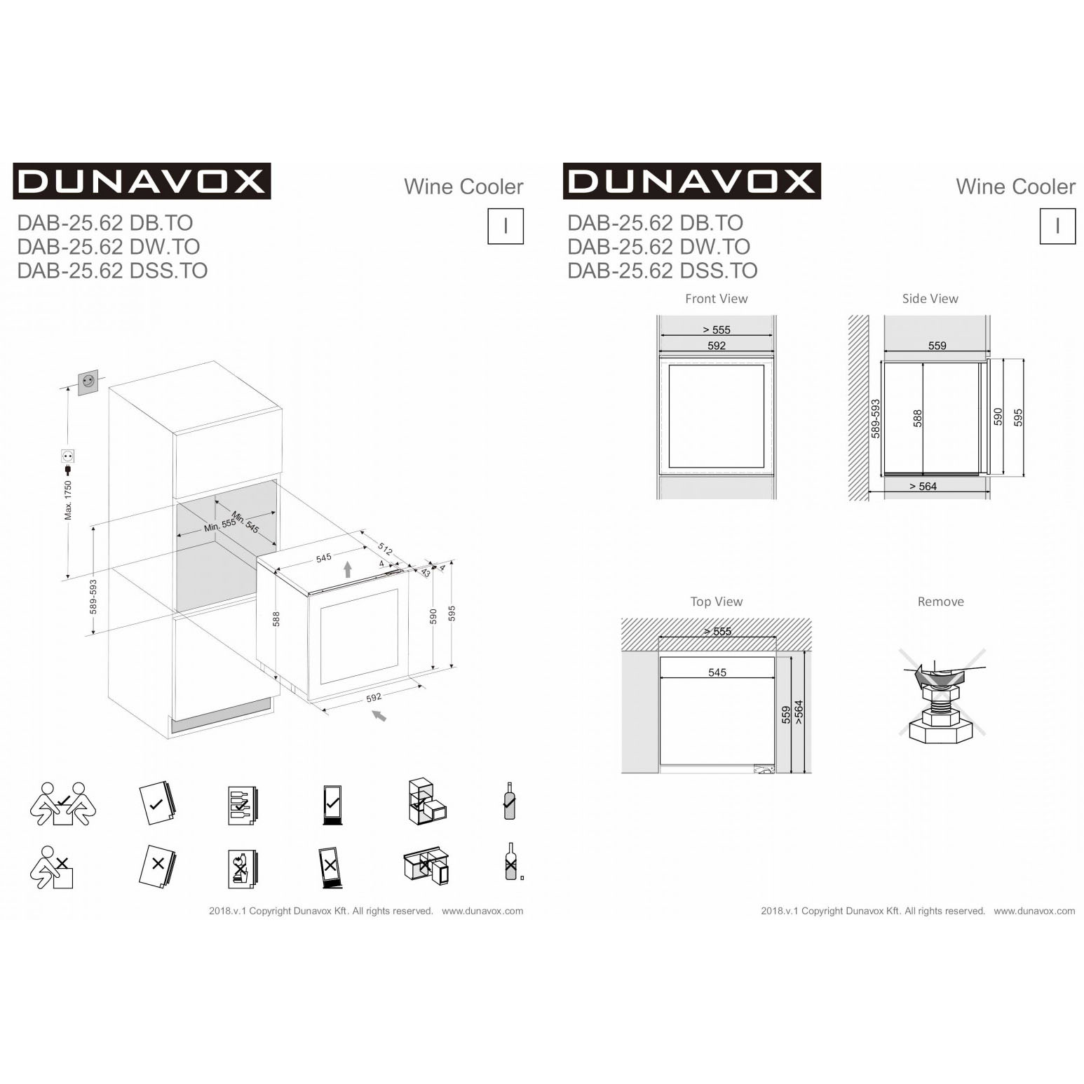 Винный шкаф Dunavox DAB-25.62DB.TO
