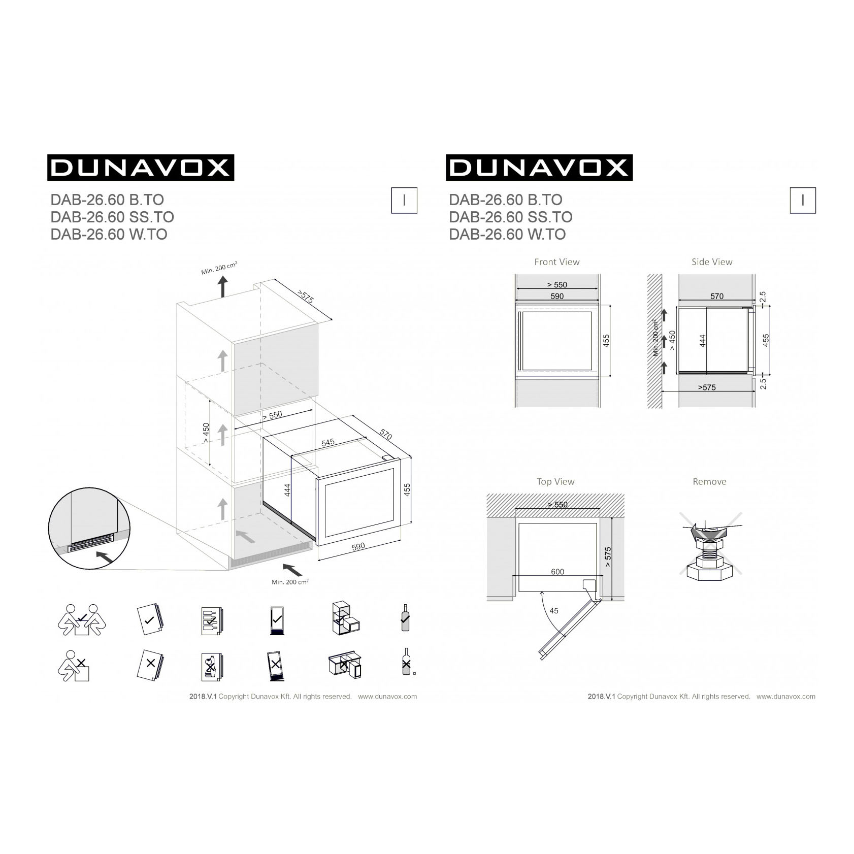 Винный шкаф Dunavox DAB-26.60B.TO