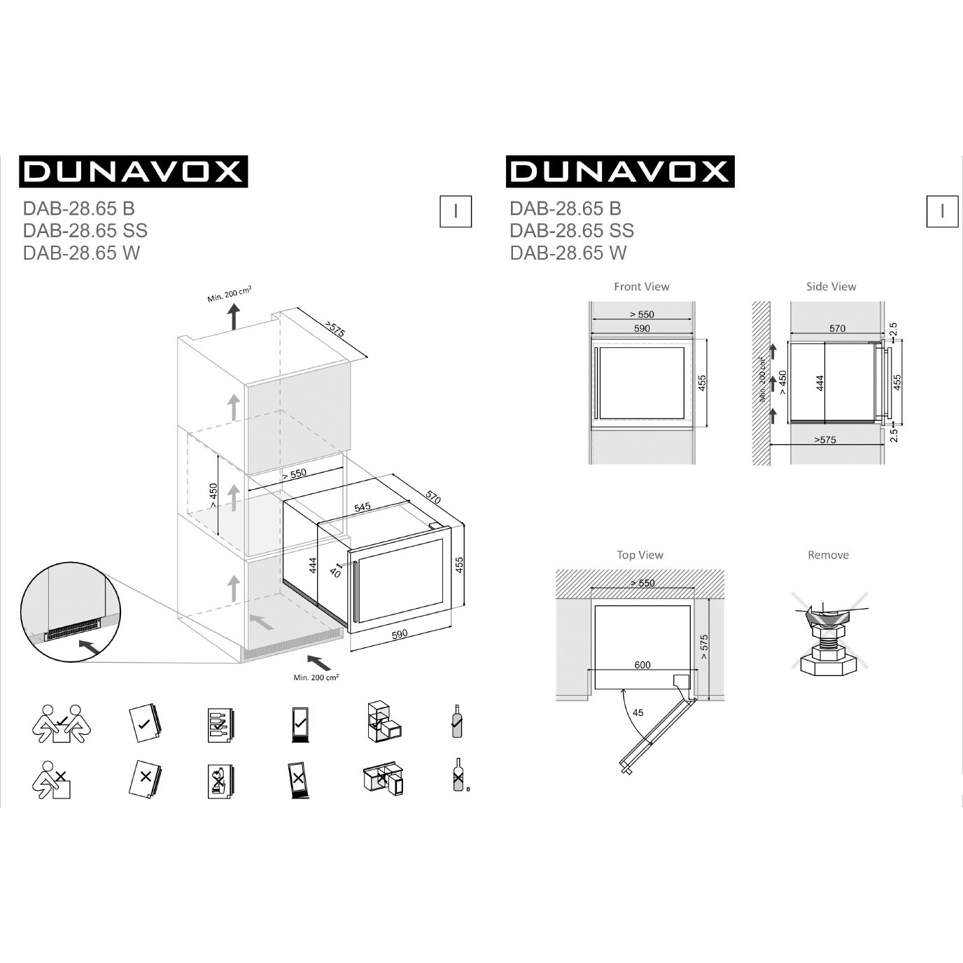 Винный шкаф Dunavox DAB-28.65B
