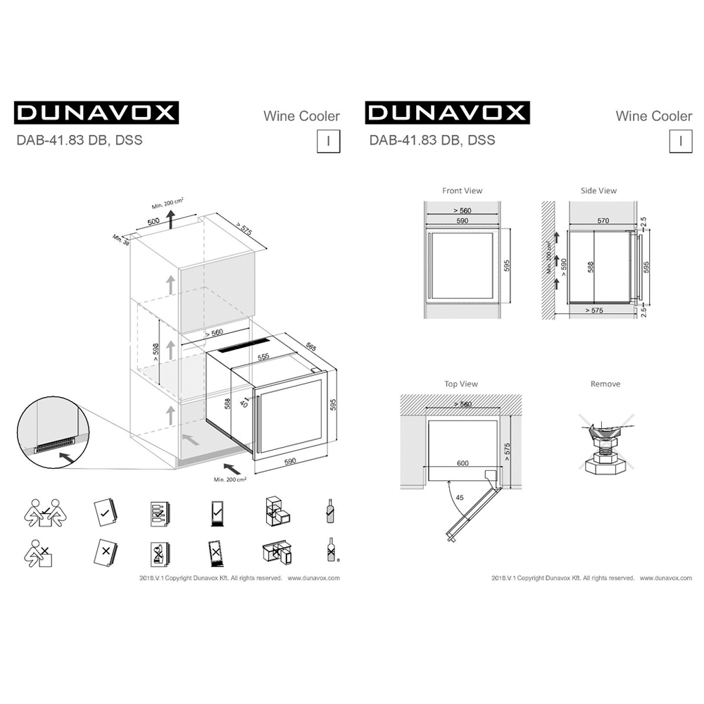 Винный шкаф Dunavox  DAB-41.83DB
