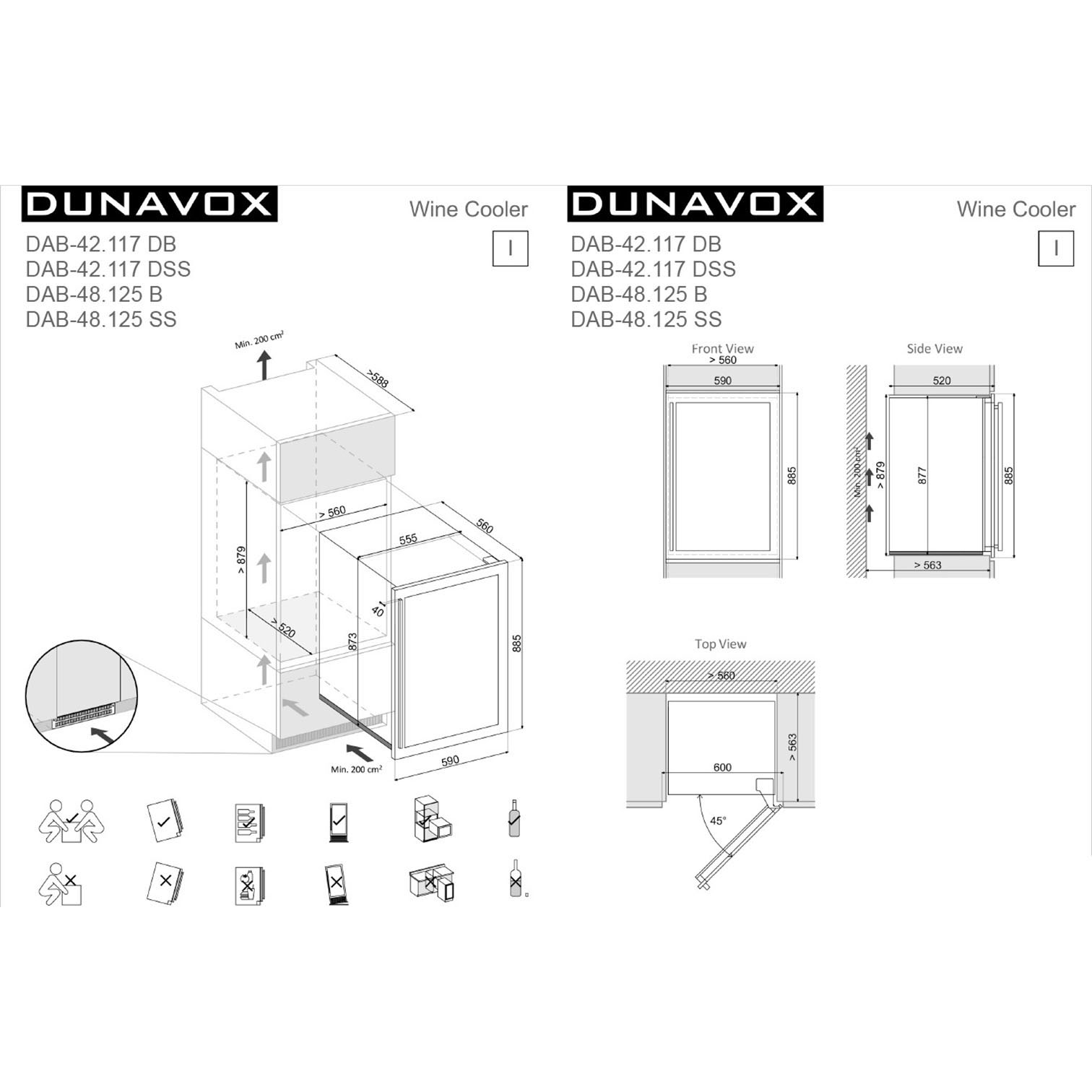 Винный шкаф Dunavox DAB-42.117DB
