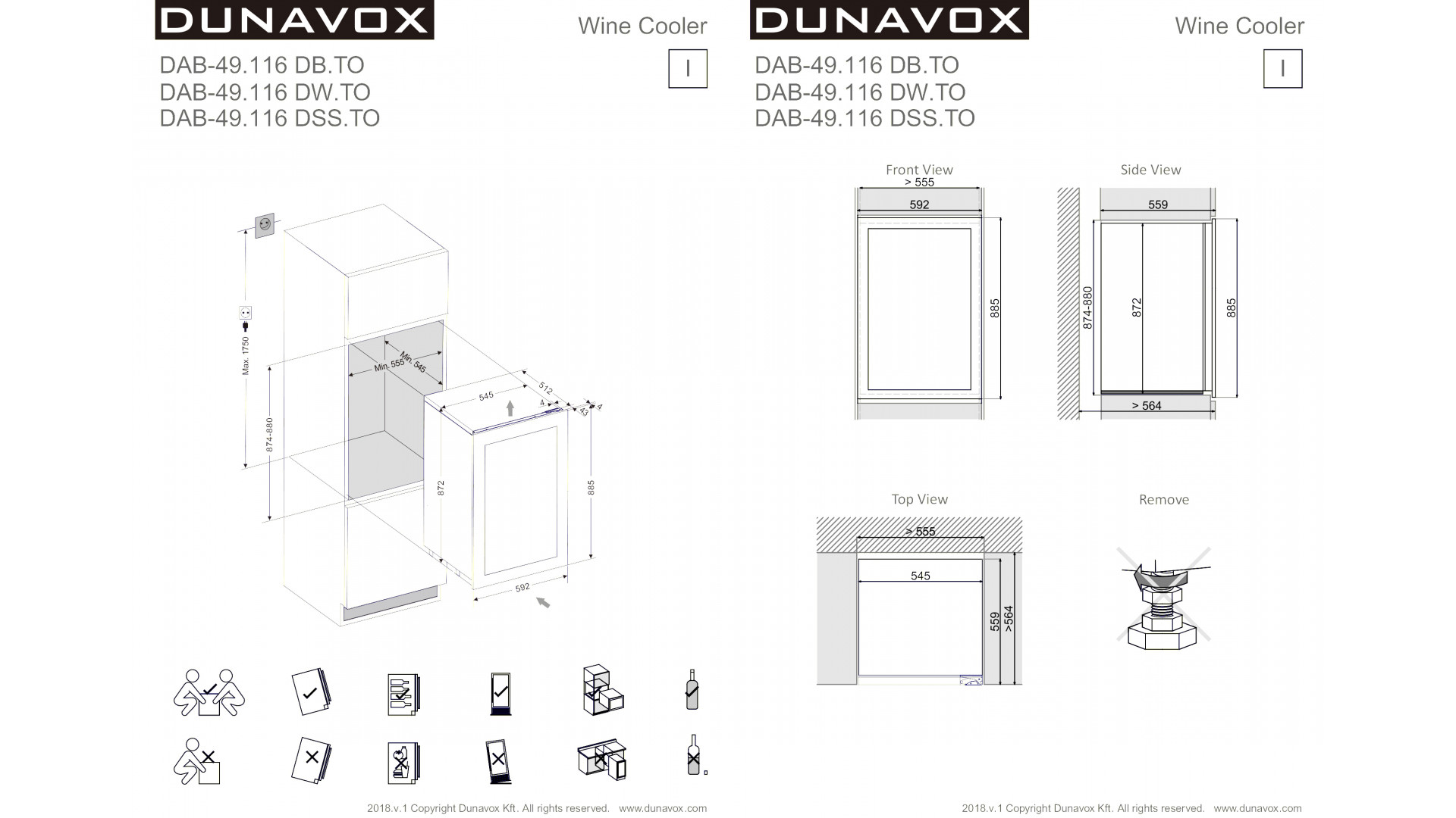 Винный шкаф Dunavox  DAB-49.116DSS.TO
