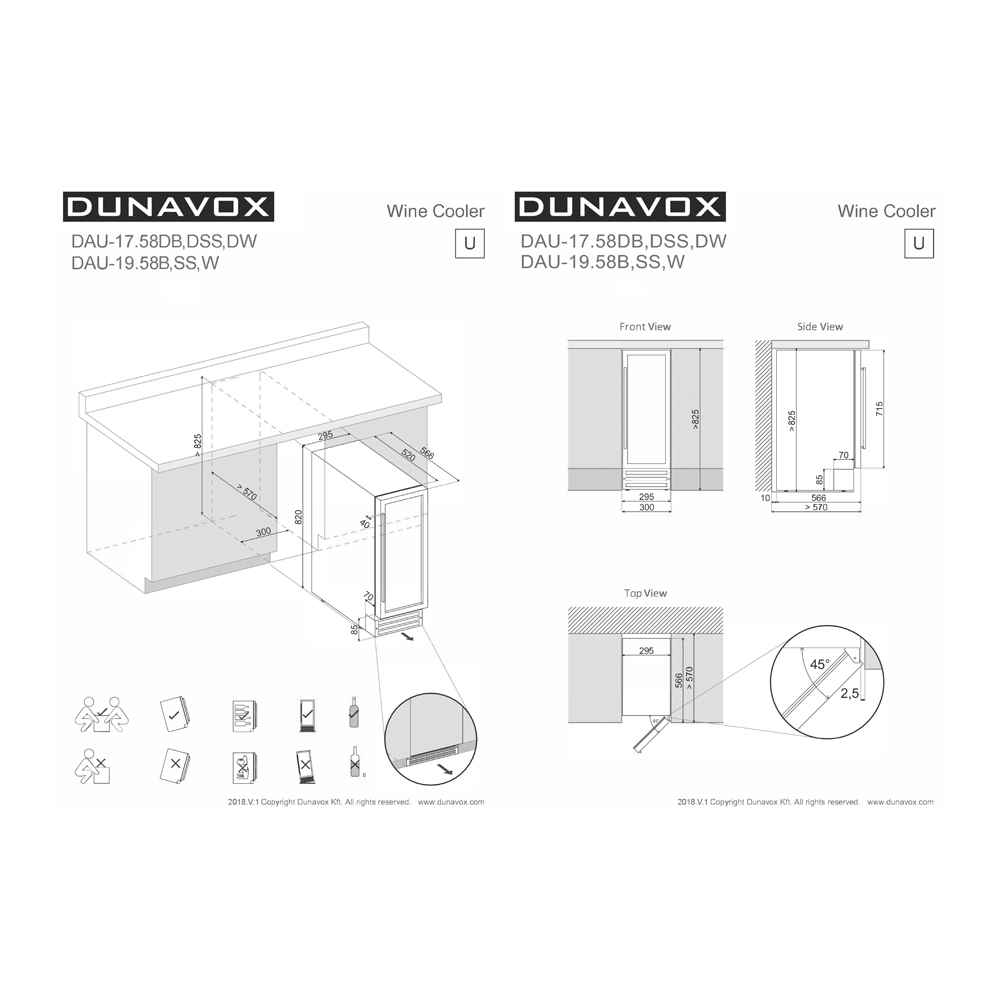 Винный шкаф Dunavox DAU-17.58DB