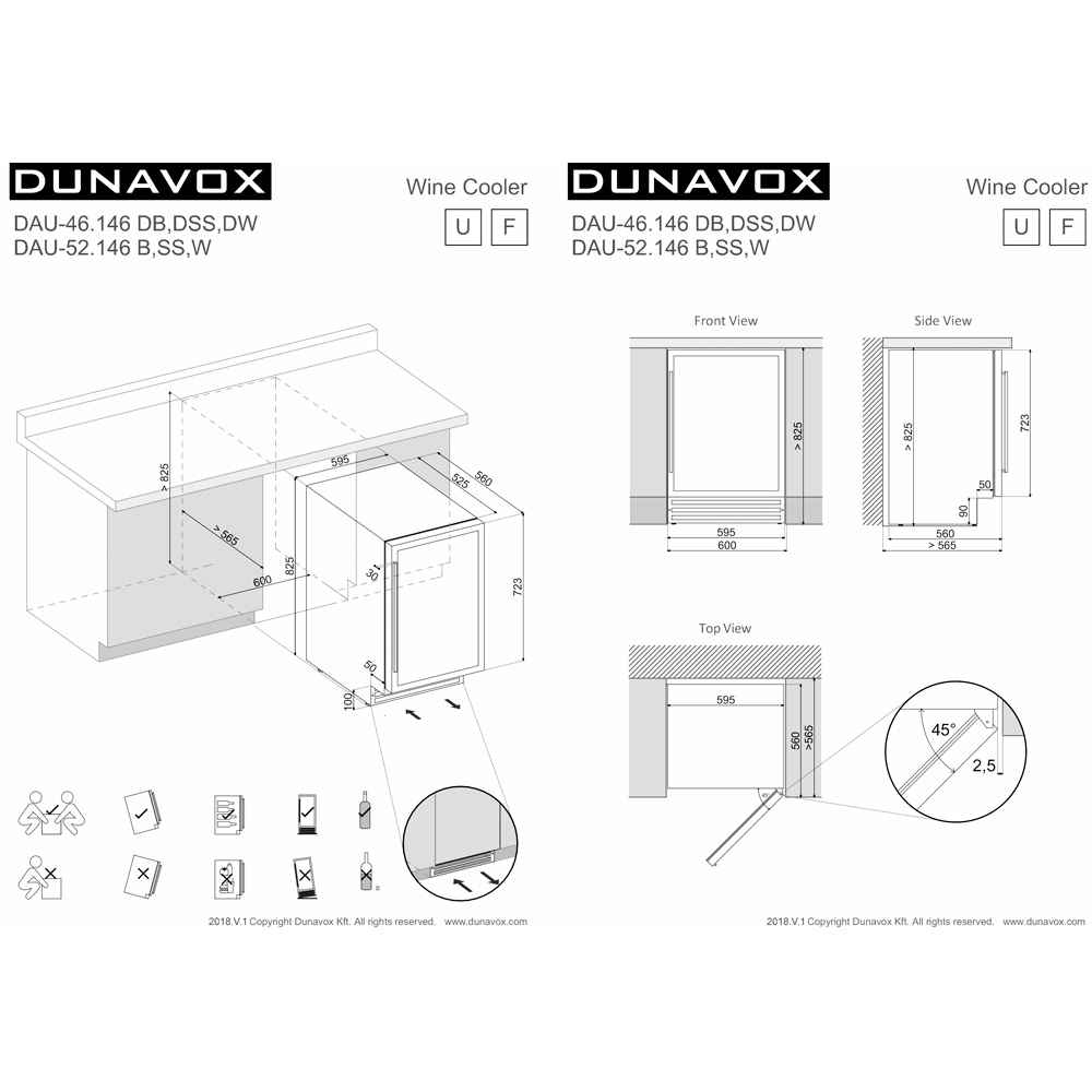 Винный шкаф Dunavox DAU-39.121DB