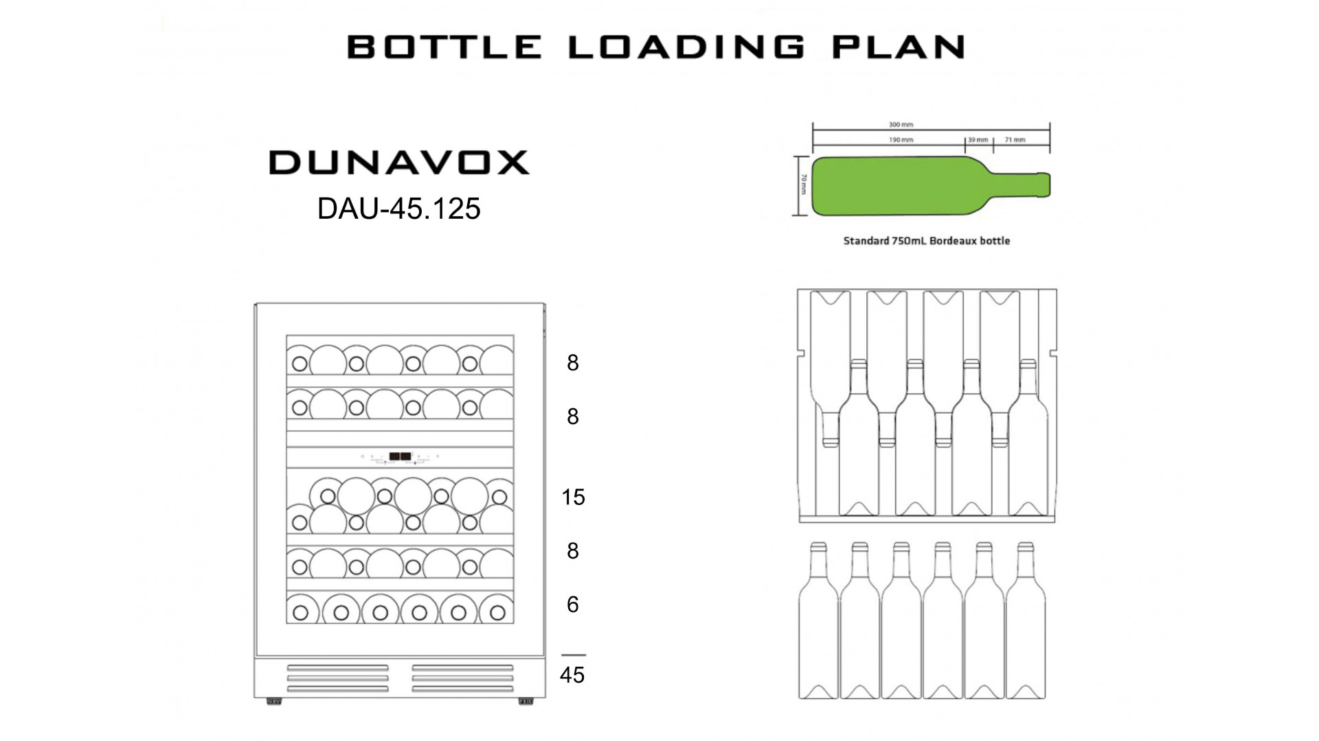 Винный шкаф Dunavox DAU-45.125DOP.TO