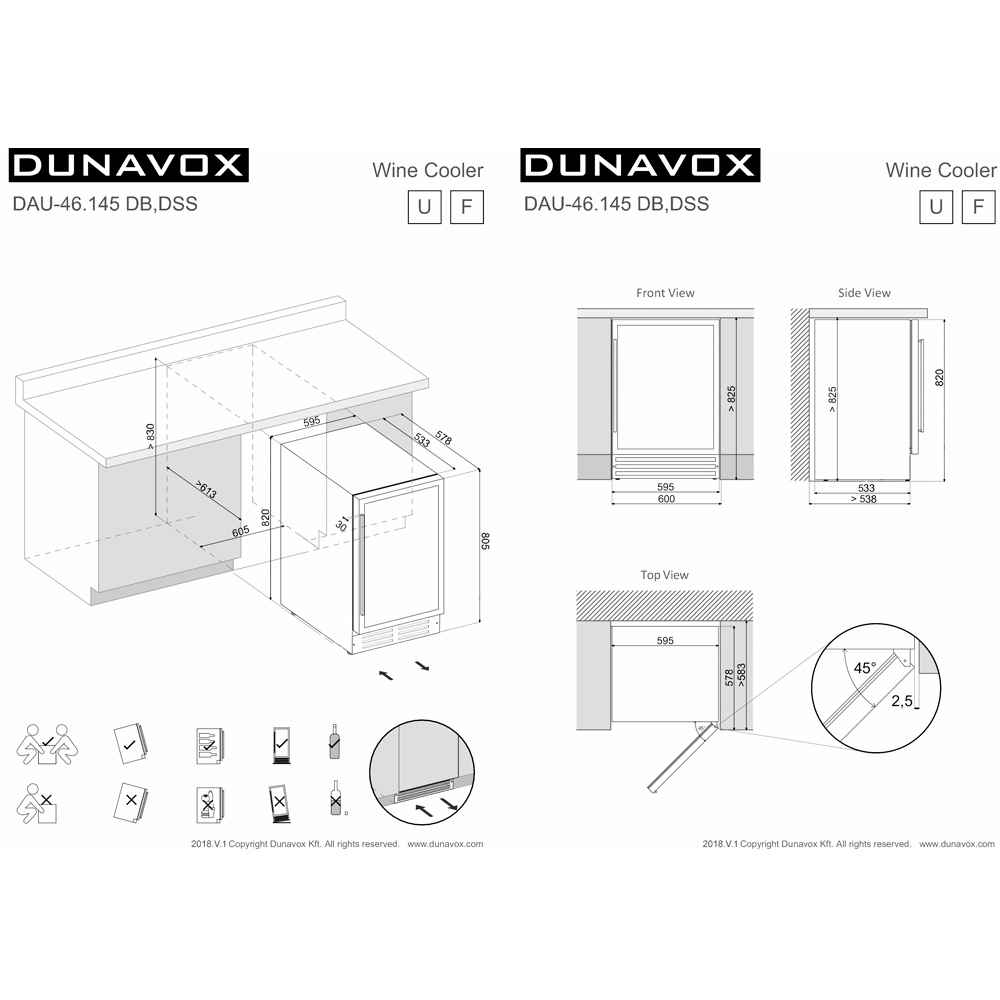 Винный шкаф Dunavox Винный шкаф Dunavox DAU-46.145DB