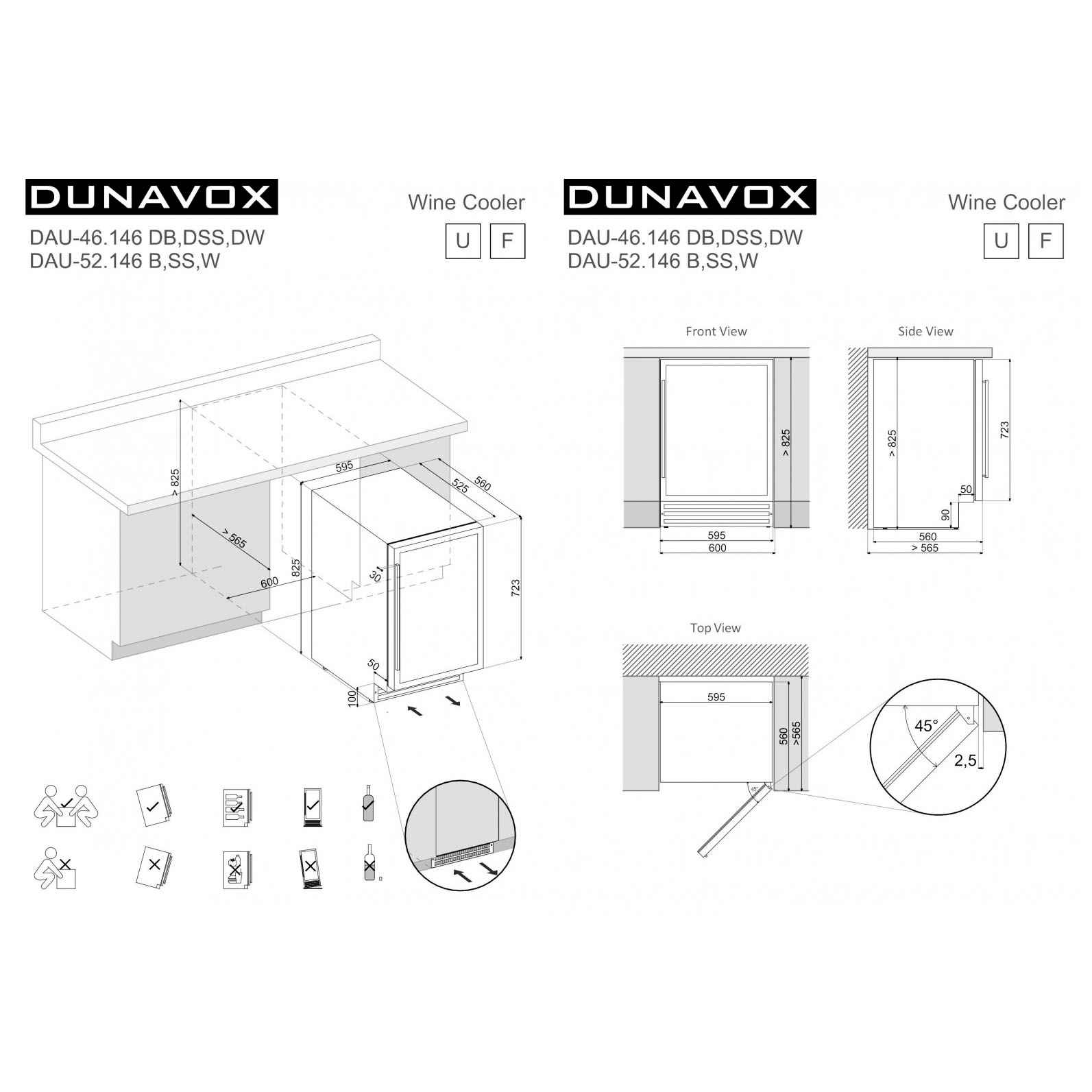 Винный шкаф Dunavox DAU-46.146DSS