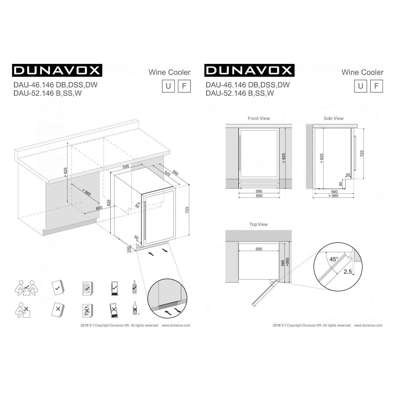 Винный шкаф Dunavox DAU-52.146B
