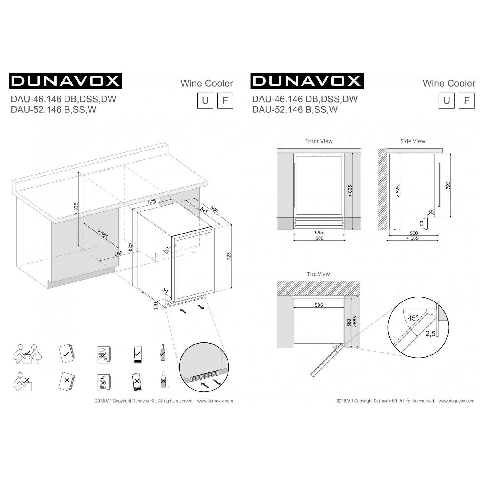 Винный шкаф Dunavox DAU-52.146W

