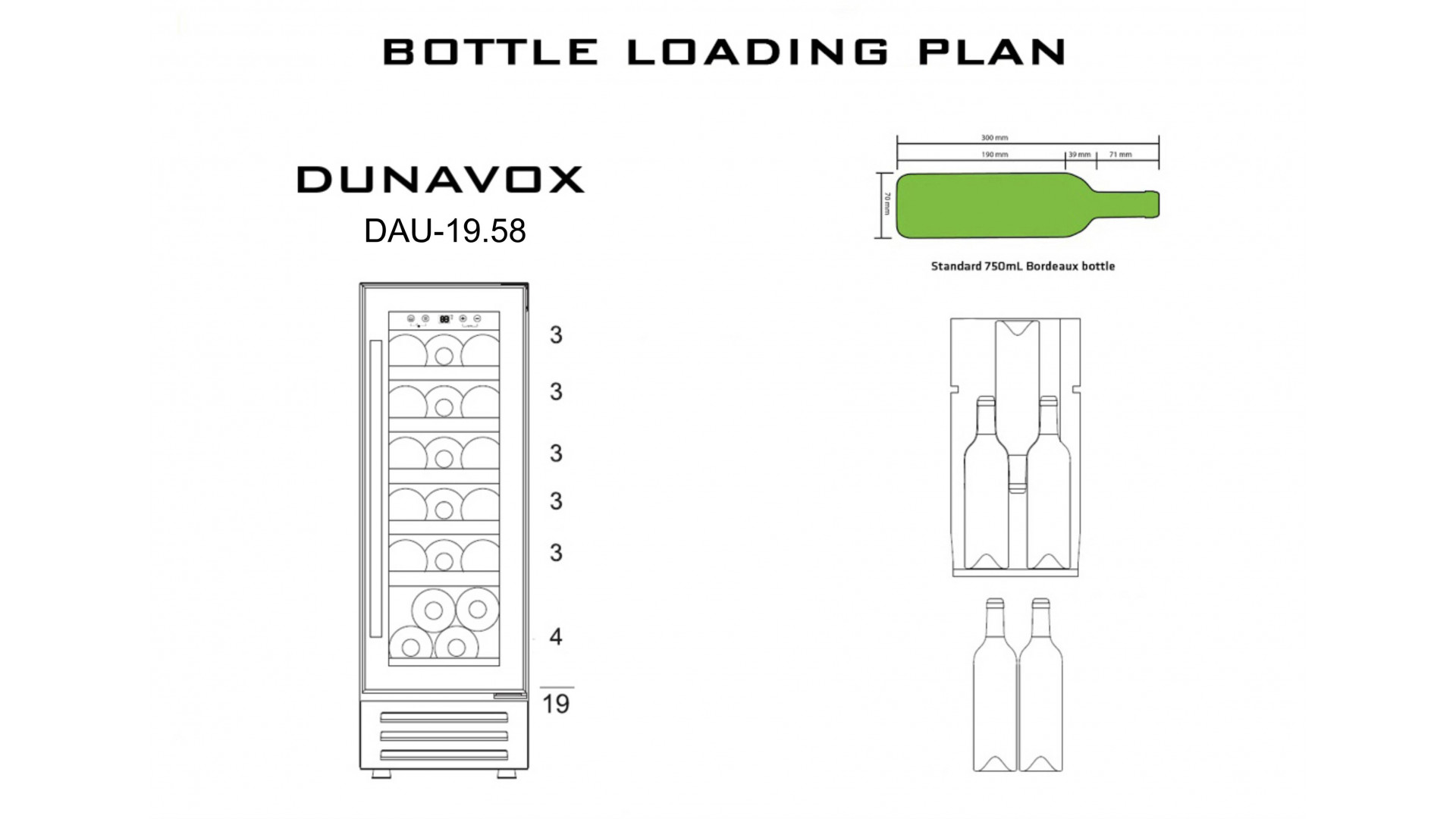 Винный шкаф Dunavox DAU-19.58B