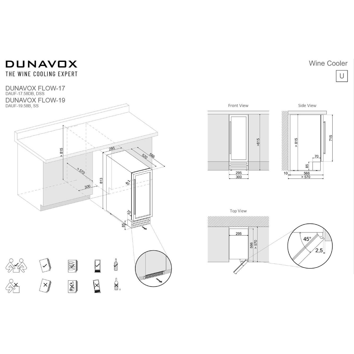 Винный шкаф Dunavox DAUF-17.58DSS
