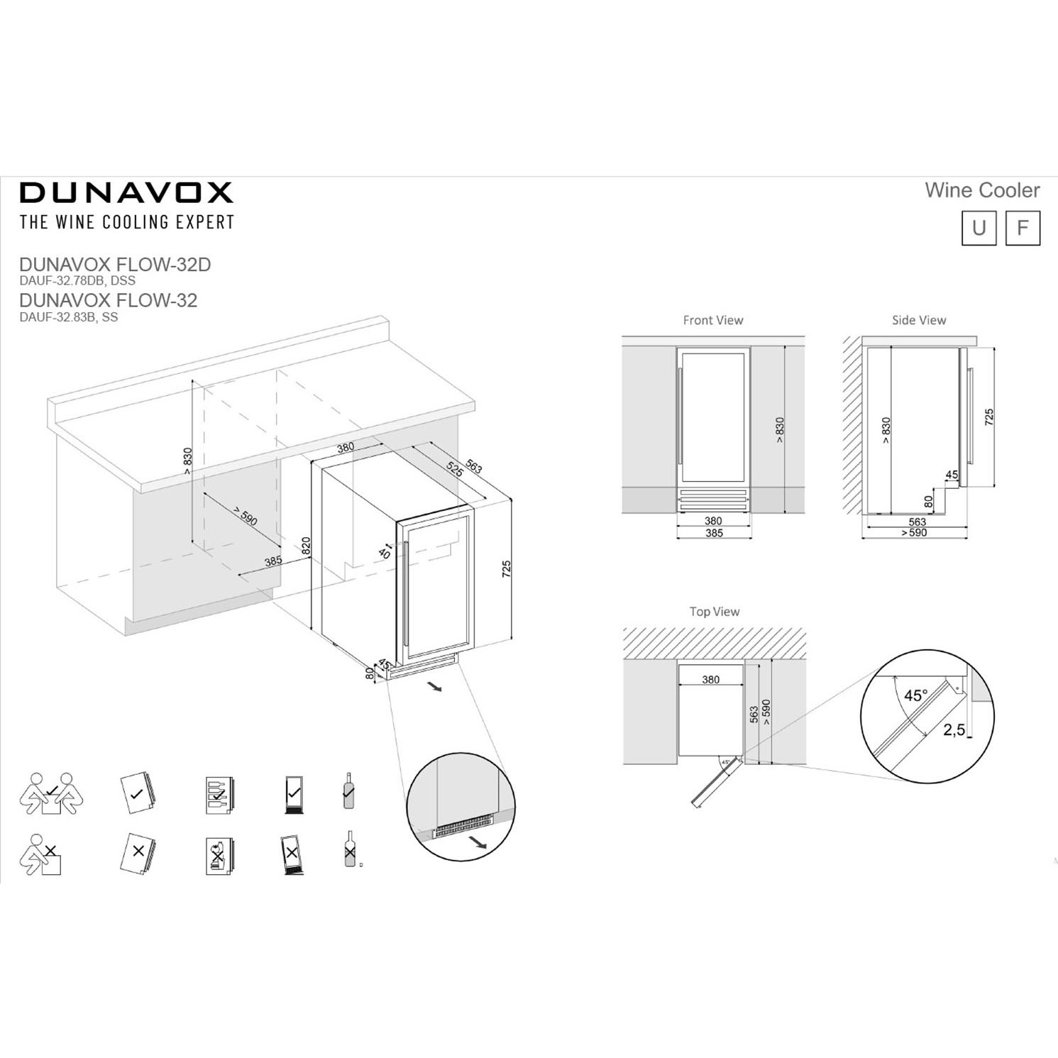 Винный шкаф Dunavox DAUF-32.78DSS
