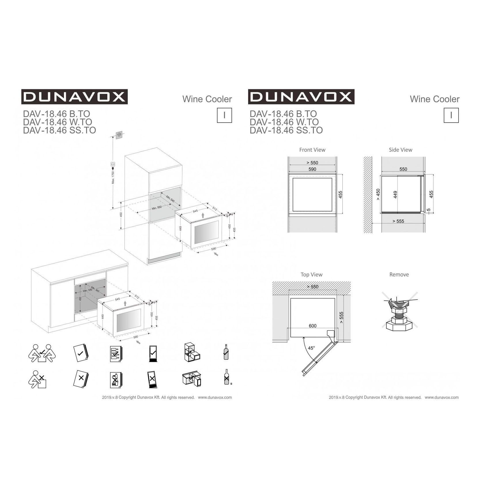 Винный шкаф Dunavox DAV-18.46SS.TO
