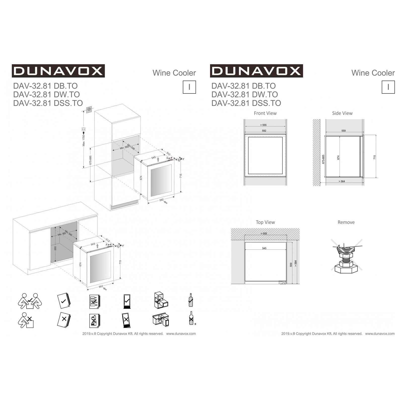 Винный шкаф Dunavox DAV-32.81DOP.TO

