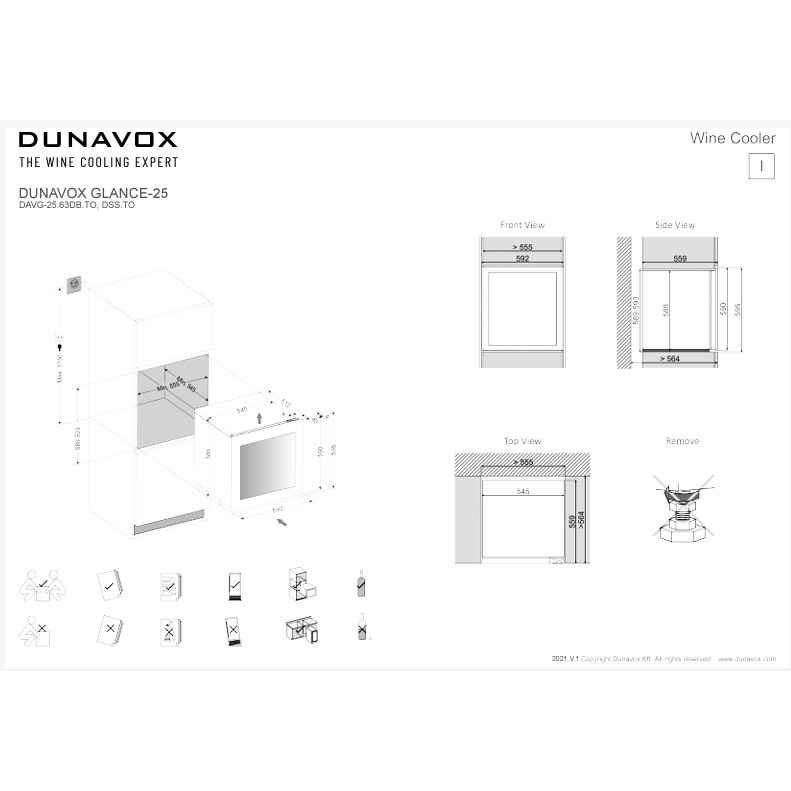 Винный шкаф Dunavox DAVG-DAVG-25.63DB.TO