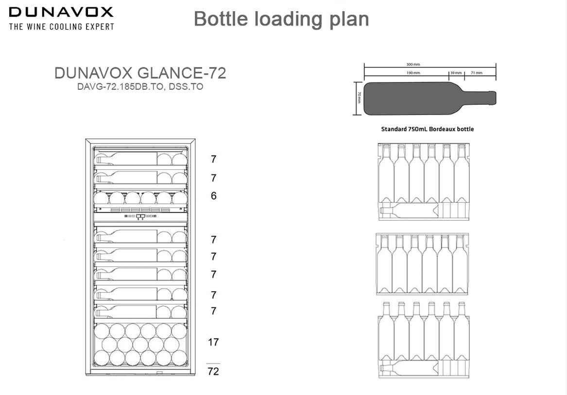 Винный шкаф Dunavox DAVG-72.185DOP.TO