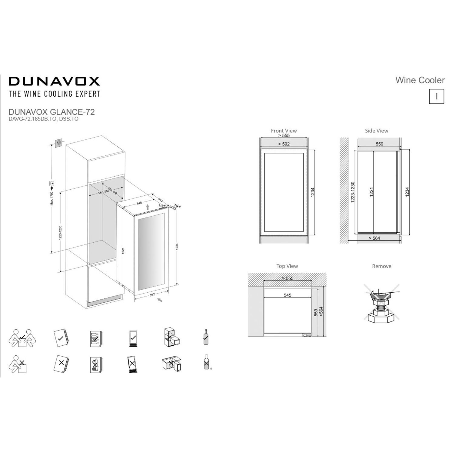 Винный шкаф Dunavox DAVS-18.46B
