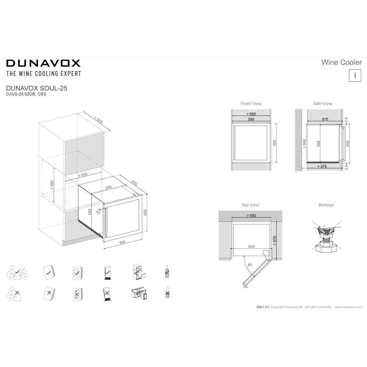 Винный шкаф Dunavox DAVS-25.63DB 