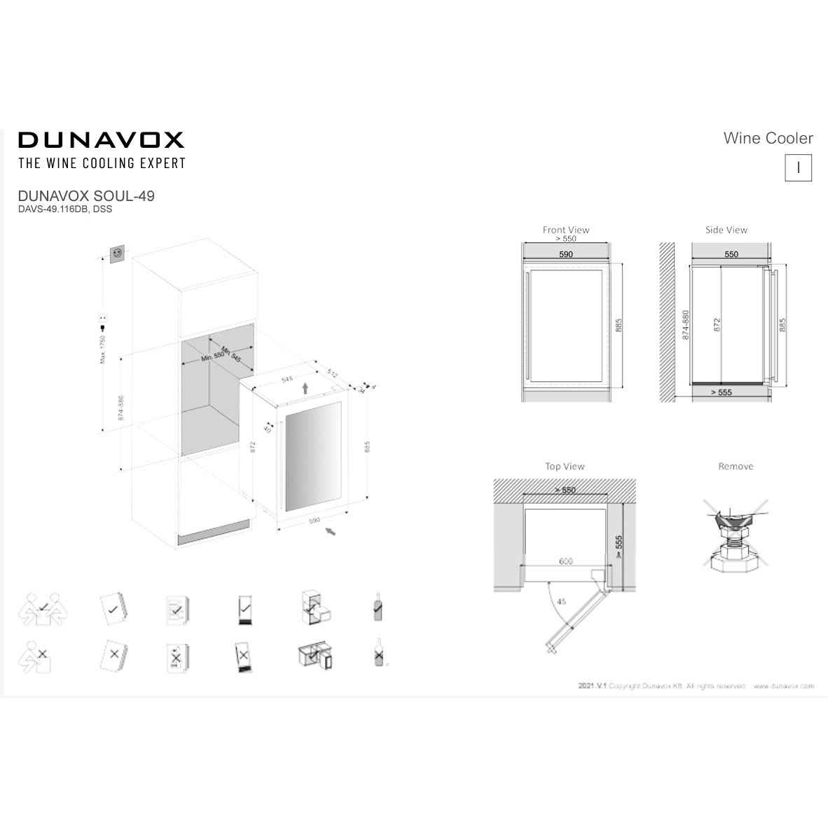 Винный шкаф Dunavox DAVS-49.116DB 