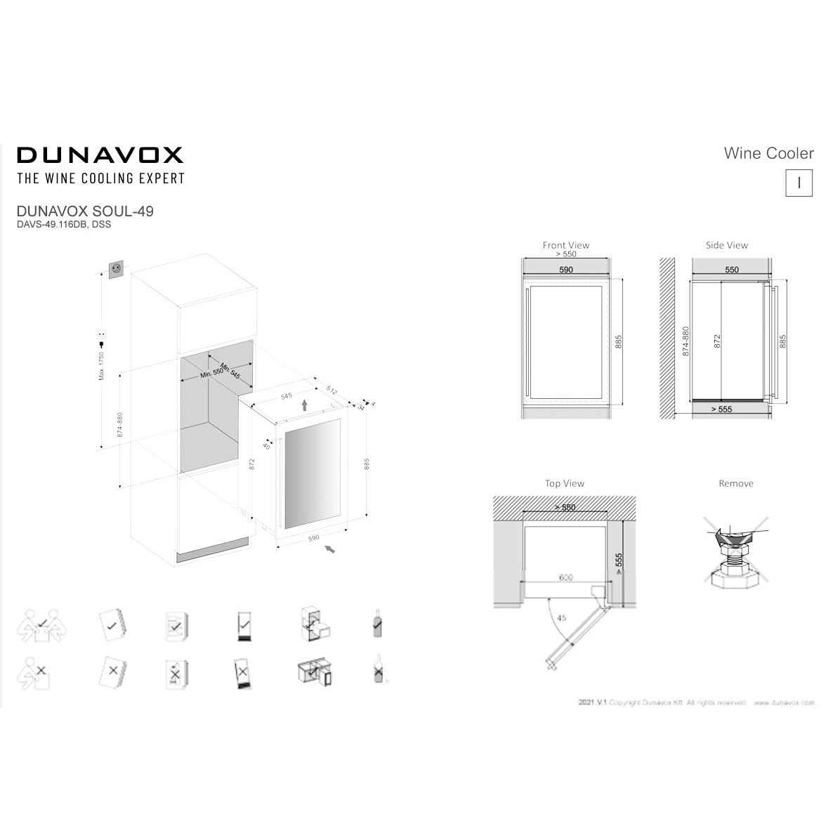 Винный шкаф Dunavox DAVS-49.116DSS 