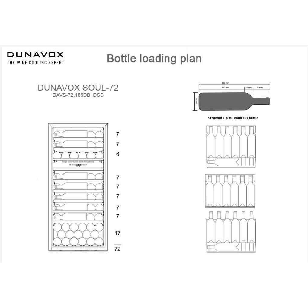 Винный шкаф Dunavox DAVS-72.185DB