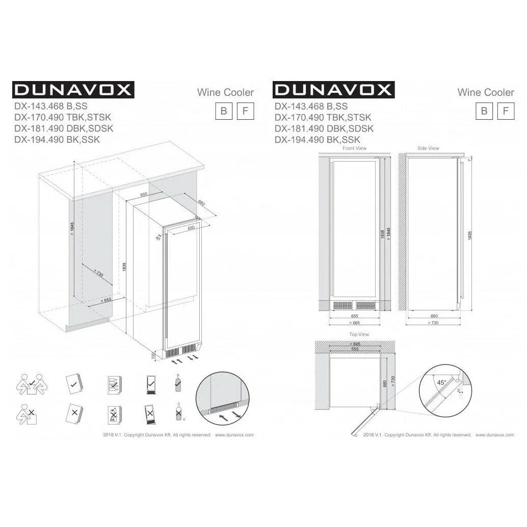 Винный шкаф Dunavox DX-143.468SS
