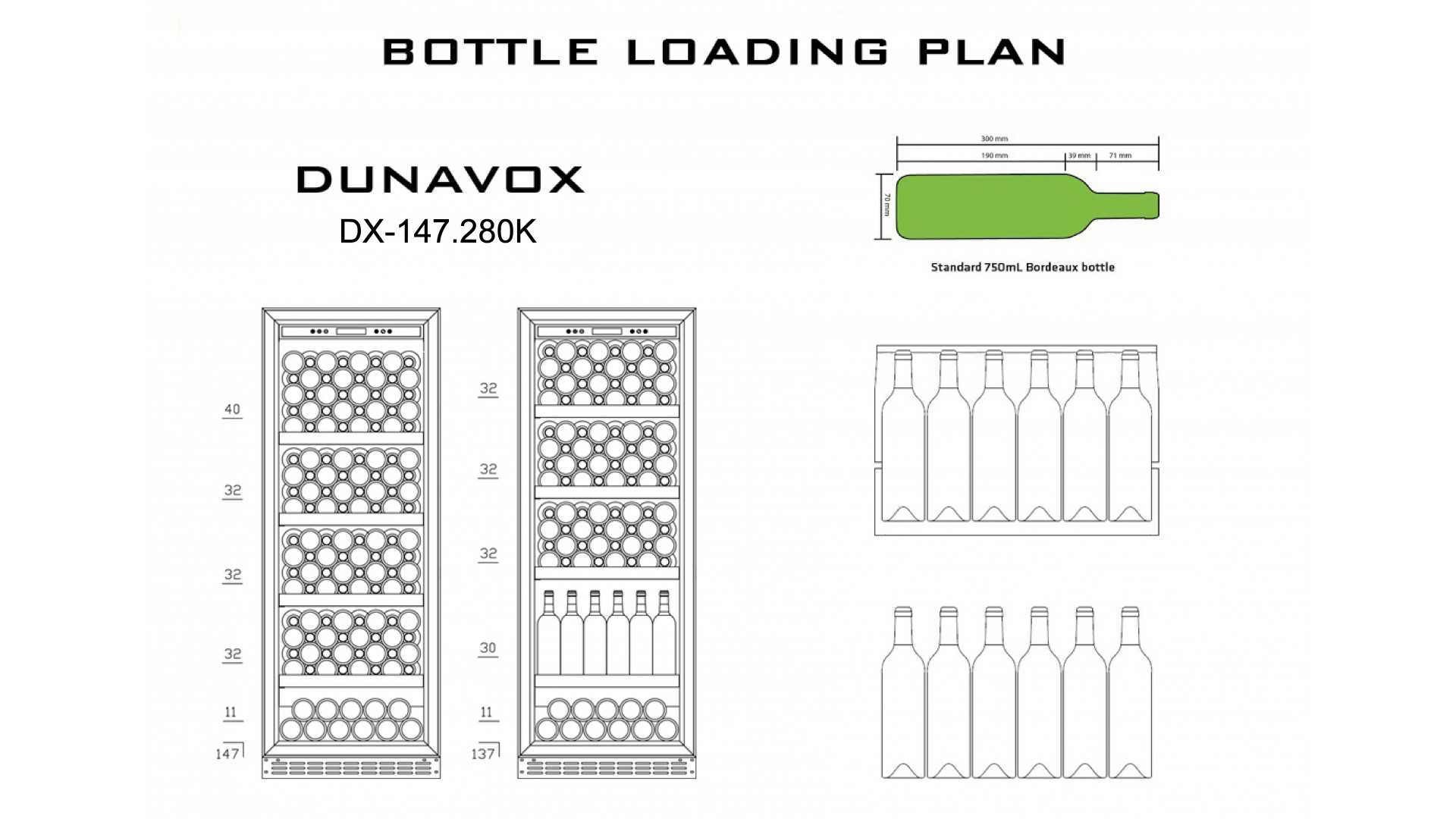 Винный шкаф Dunavox DX-147.280K