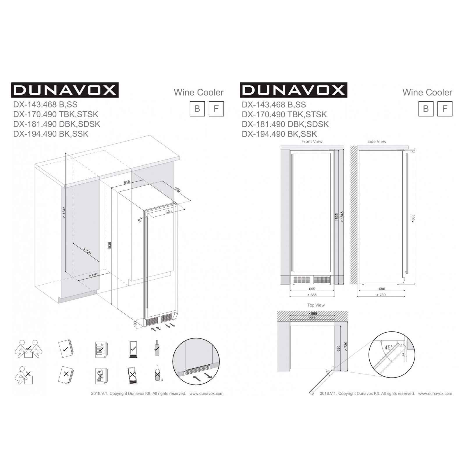 Винный шкаф Dunavox DX-170.490STSK