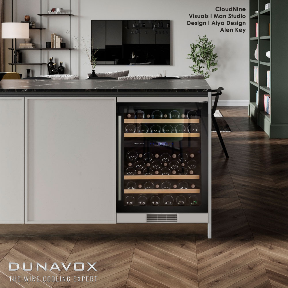 Винный шкаф Dunavox DX-53.130DBK/DP