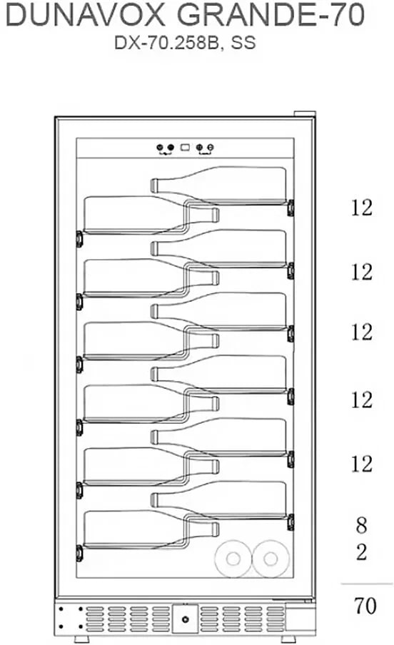 Винный шкаф Dunavox DX-70.258B