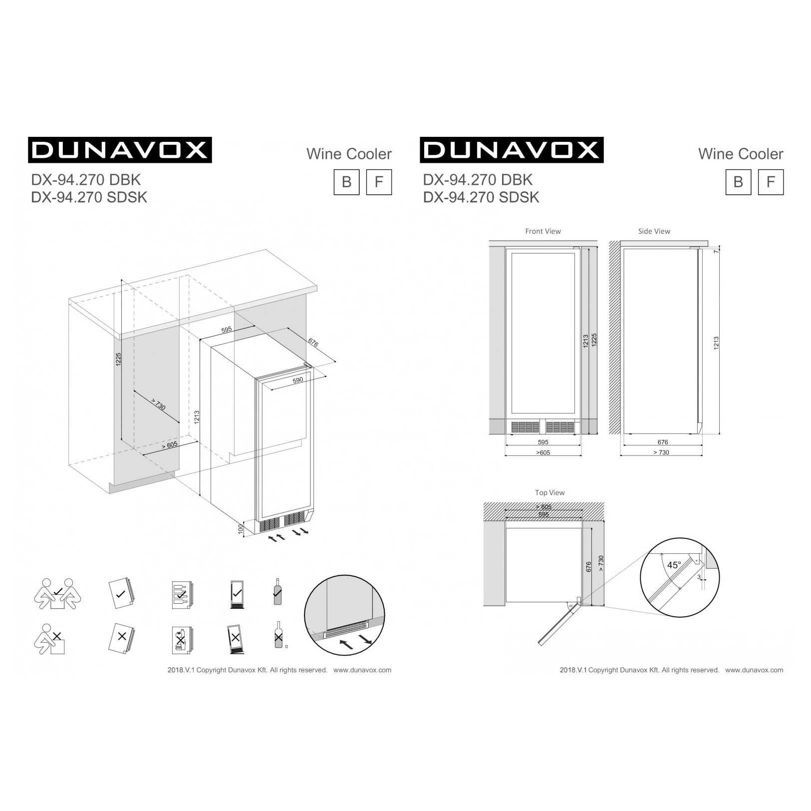 Винный шкаф Dunavox DX-94.270SDSK