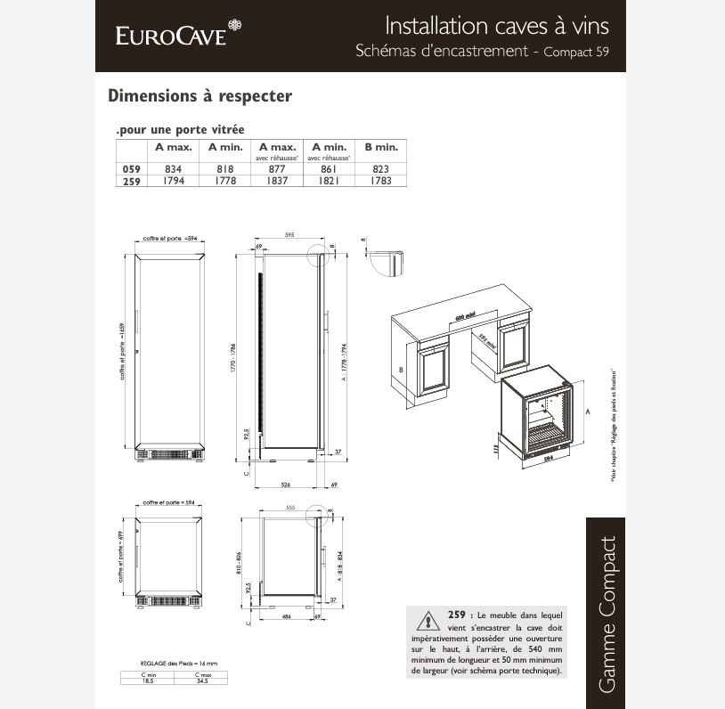 Винный шкаф EuroCave V-059 Glass