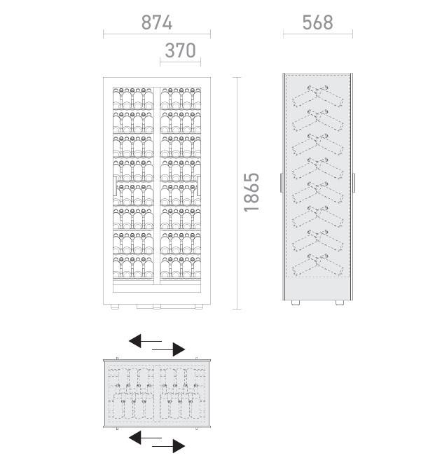 Винный шкаф Della Marta Teca TBV-M12 Professional   