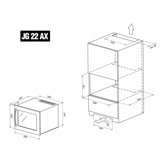 Винный шкаф IP Industrie JG 22 AX