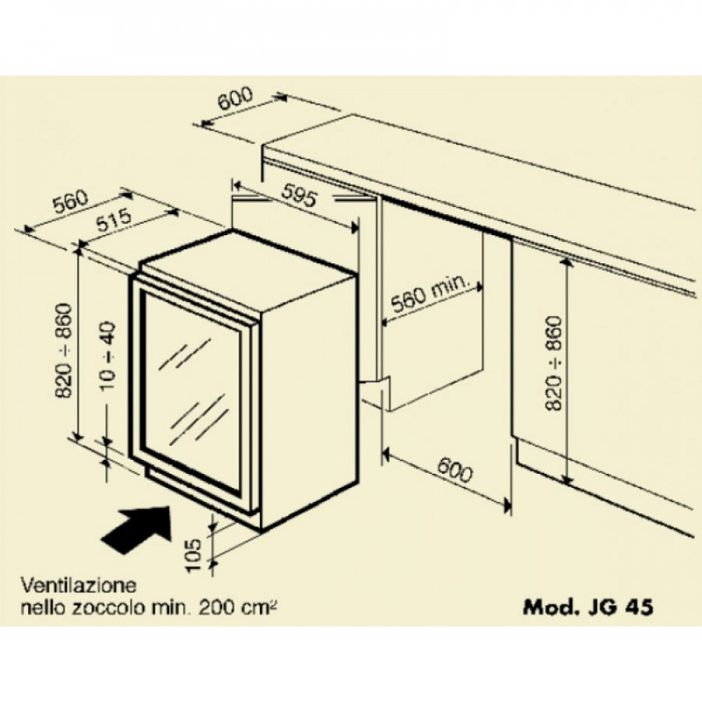 Винный шкаф IP Industrie JG 45-6 AD X