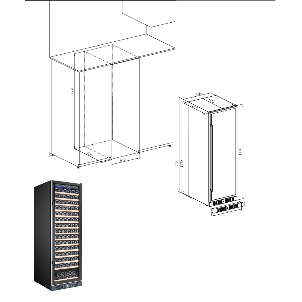 Винный шкаф Temptech WP180SCS